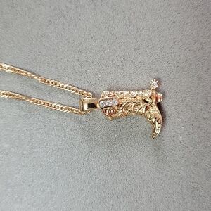 Cowboy  Boots Pendant Necklace Retro